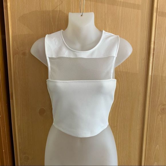 Urban Outfitters Silence + Noise • Mesh Peekaboo Racerback Crop Top - Picture 3 of 13